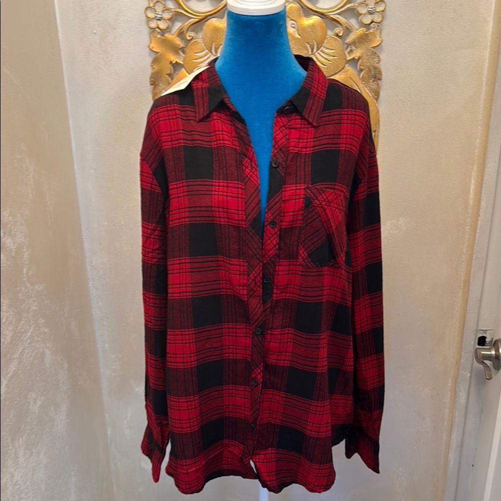 Red and Black Plaid woman’s  Shirt